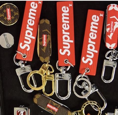 lv supreme keychain|supreme x louis vuitton keychain.